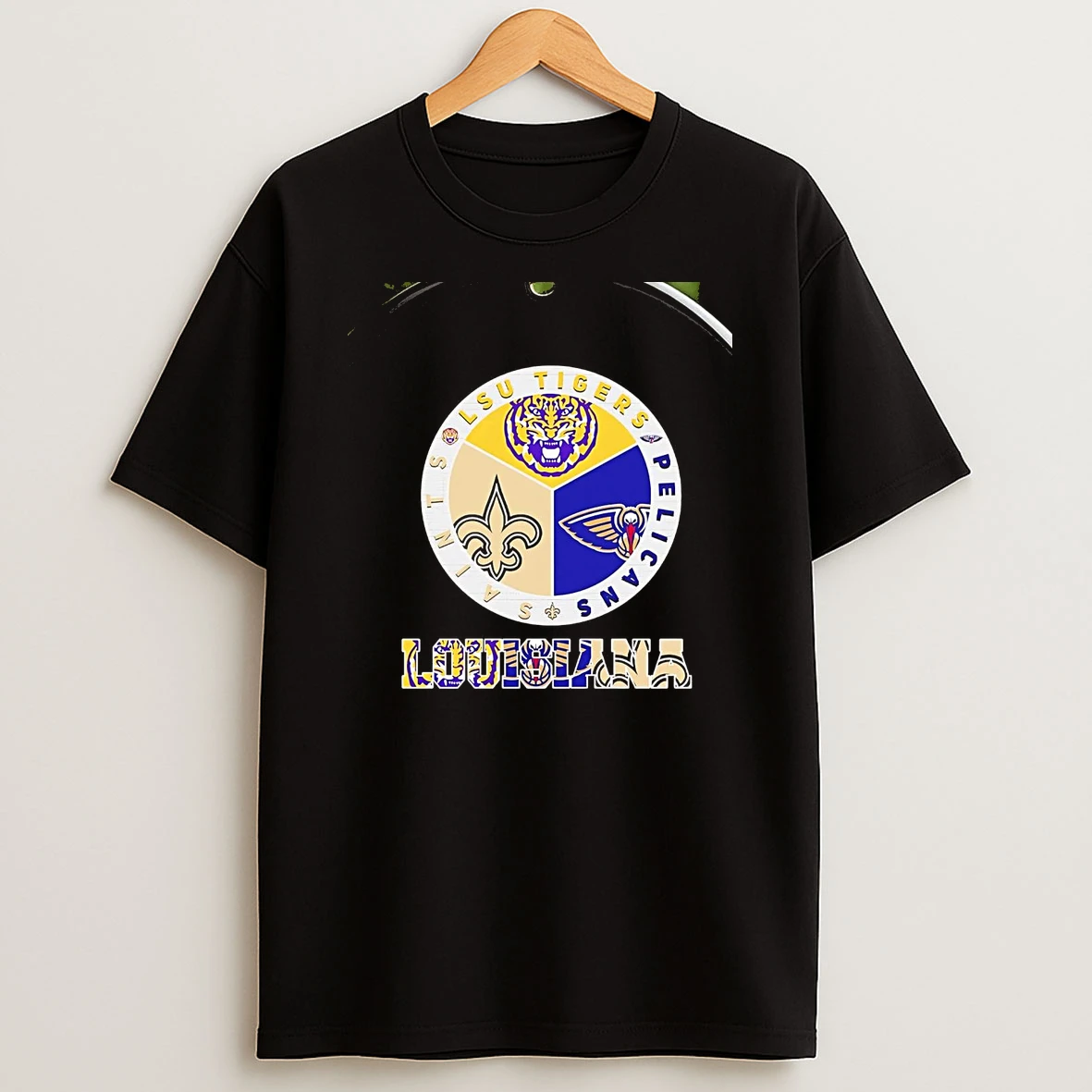 Louisiana Sports Teams Logo Lsu Tigers Saints And Pelicans Chriast T Shirt