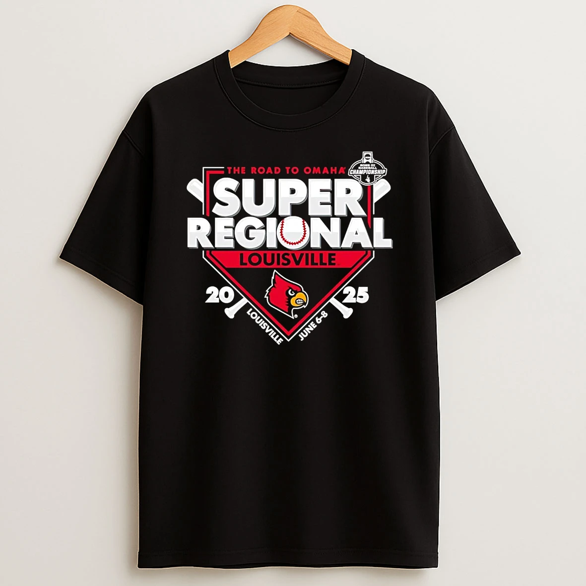 Louisville Cardinals 2025 The Road To Omaha Super Regional T Shirt
