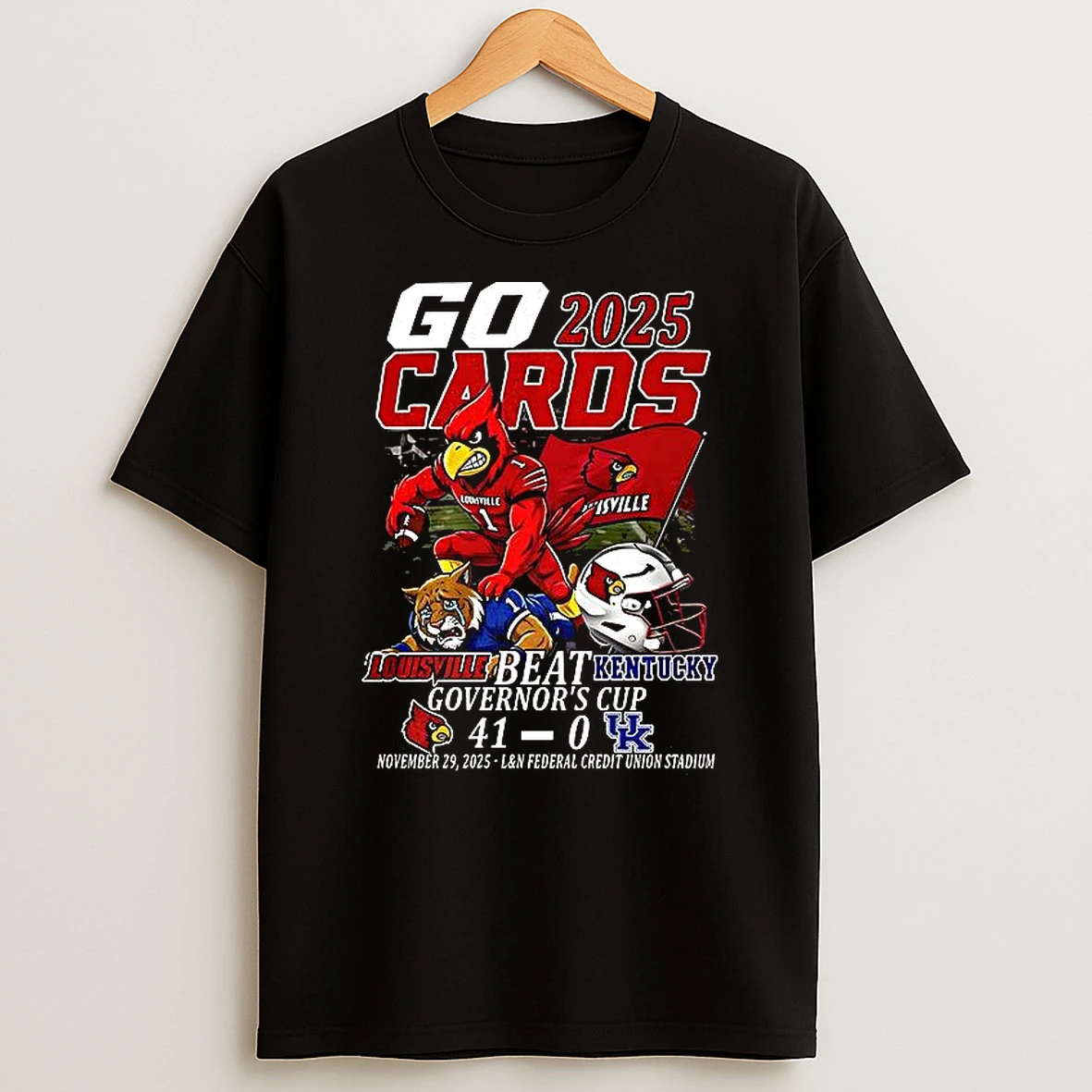 Louisville Cardinals Beat Kentucky Wildcats Governors Cup 2025 T Shirt