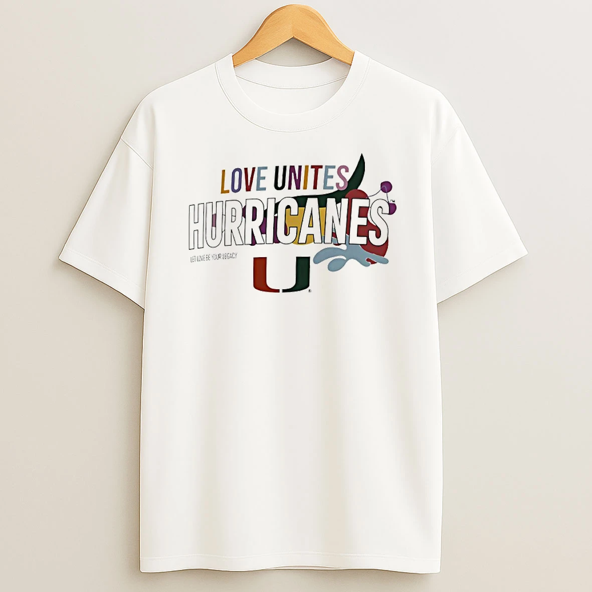 Love Unites Miami Hurricanes Circle T Shirt