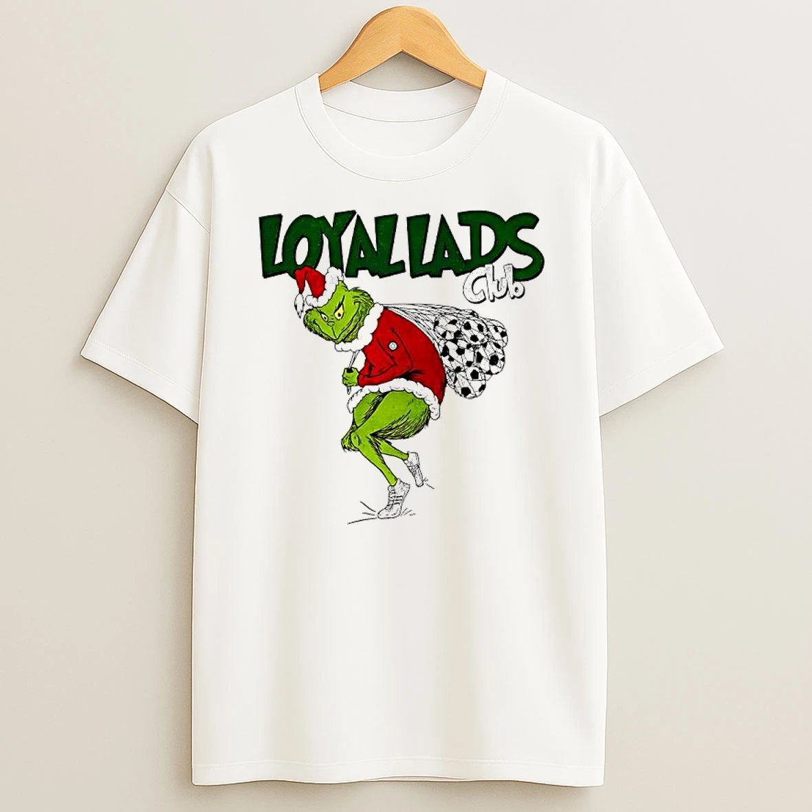 Loyal Lads Club Grinch Carrying Soccer Balls T Shirt