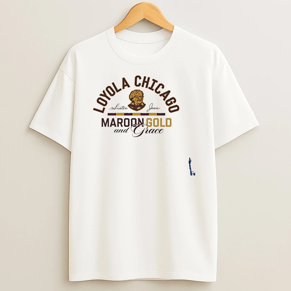Loyola Chicago Basketball Sister Jean Maroon Gold And Grace T Shirt