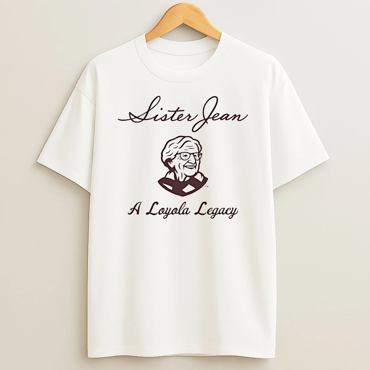 Loyola University Chicago Ramblers Sister Jean A Loyola Legacy Circle T Shirt
