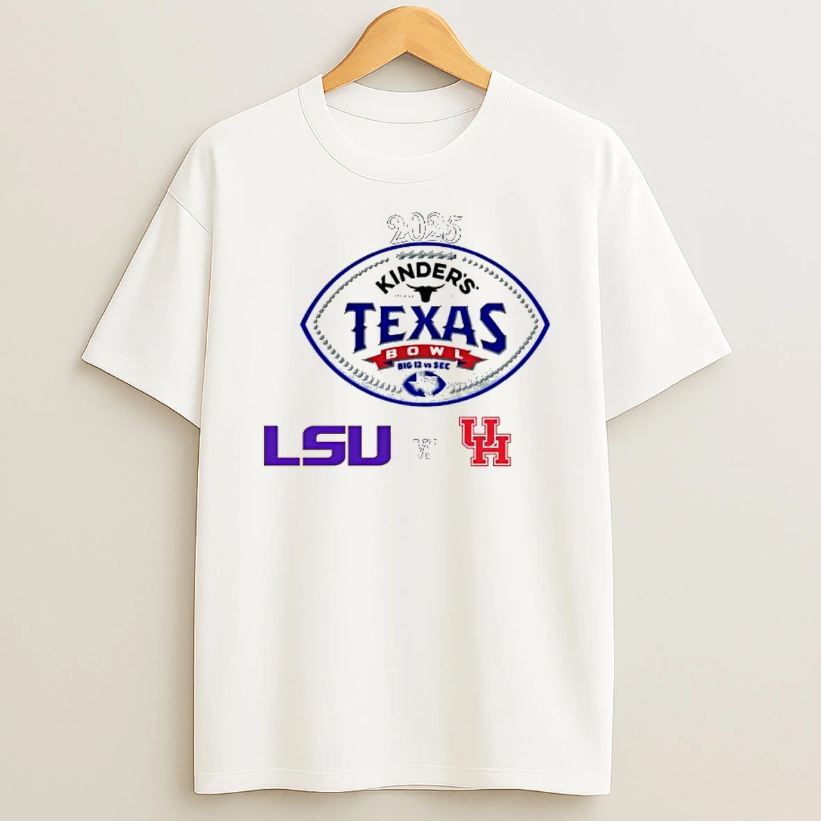 Lsu Tigers Vs Houston Texas Bowl Nrg Stadium Houston Texas Dec 27th 2025 T Shirt