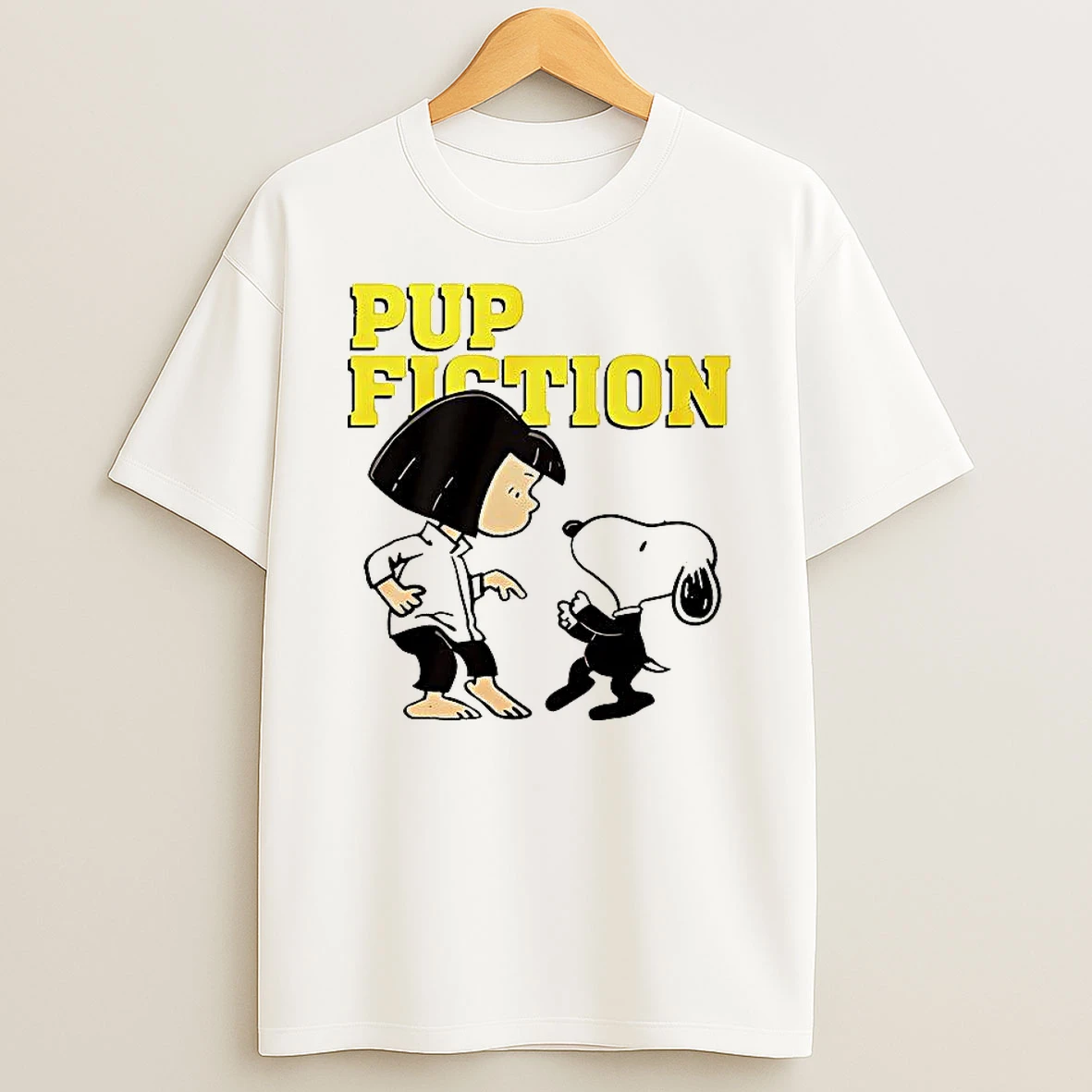 Lucy And Snoopy Pulp Fiction T Shirt