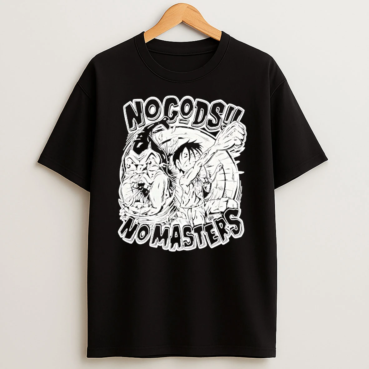 Luffy World Noble No Gods No Masters T Shirt