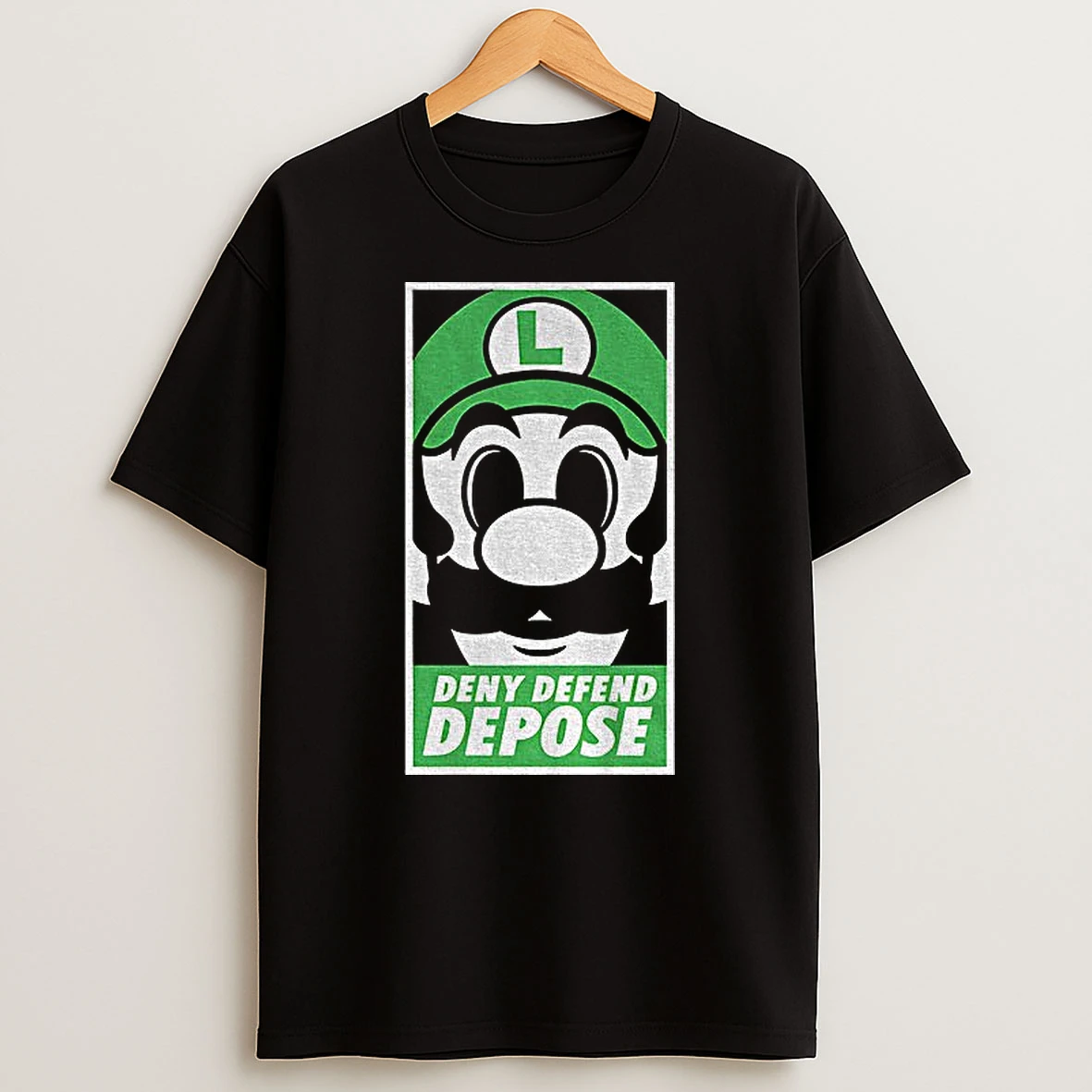Luigi Fawkes Deny Defend Depose T Shirt