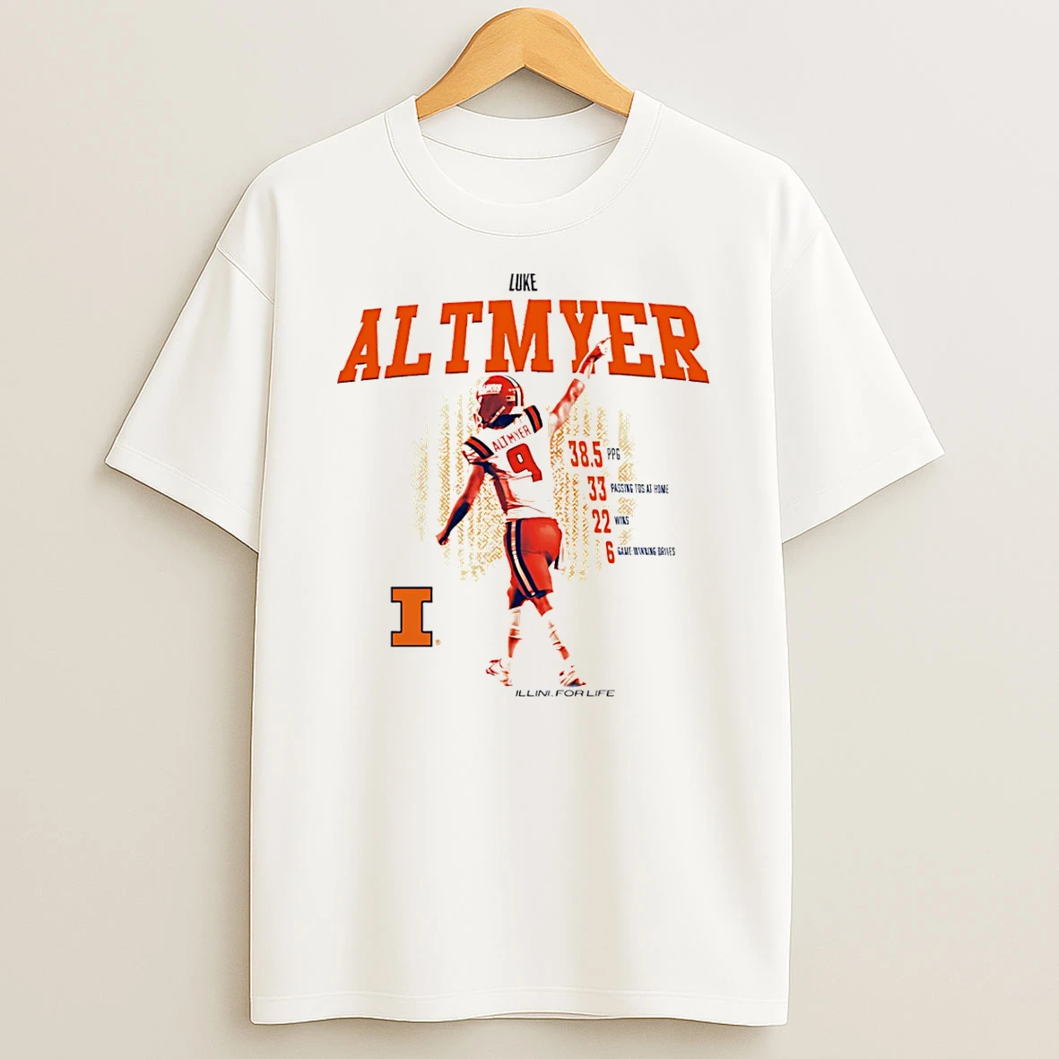 Luke Altmyer Illinois Fighting Illini Career Graphic T Shirt