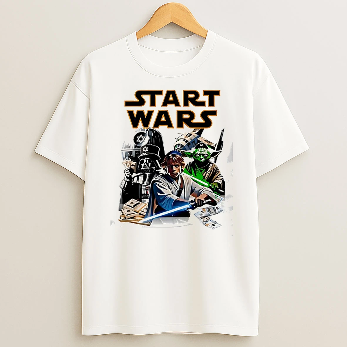 Luke Skywalker Darth Vader And Baby Yoda Start Wars Graphic T Shirt