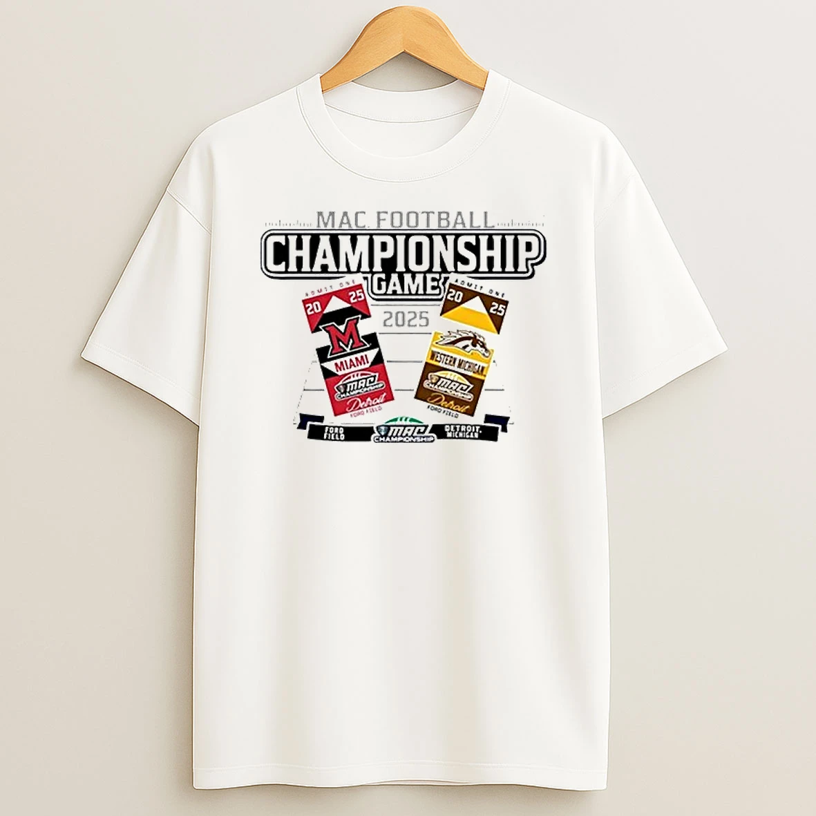 Mac Football Championship Miami Redhawks Vs Western Michigan T Shirt