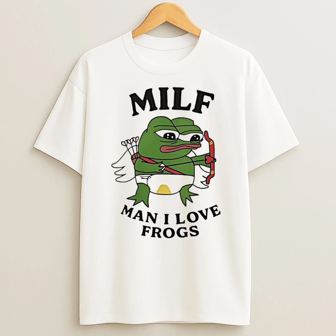 Milf Man I Love Frogs Cupid Pepe T Shirt
