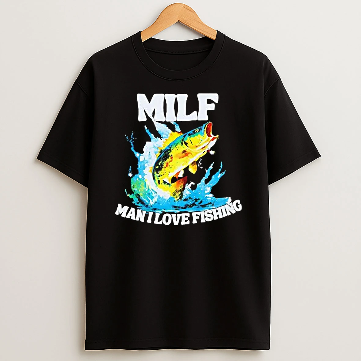 Milf Mani I Love Fishing Peacock Bass Fish Graphic T Shirt