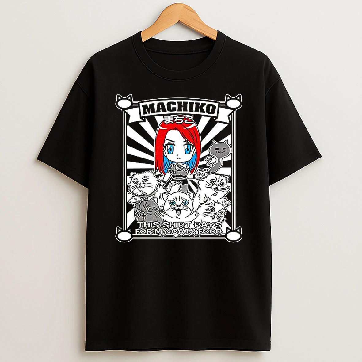 Machiko This Pays For My Cats Food T Shirt