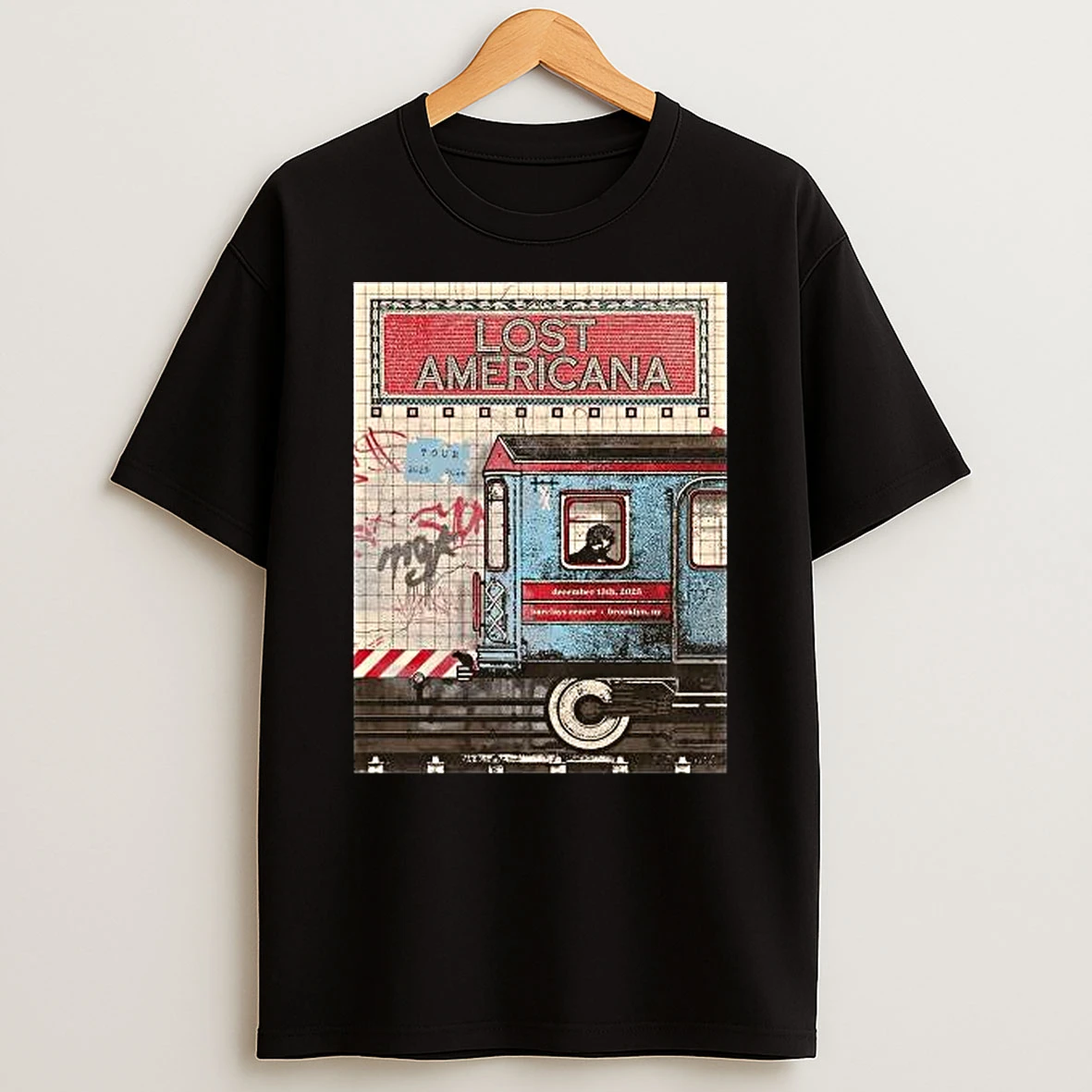 Machine Gun Kelly Mgk Lost Americana Brooklyn New York Event At Barclays Center On December 13 2025 T Shirt