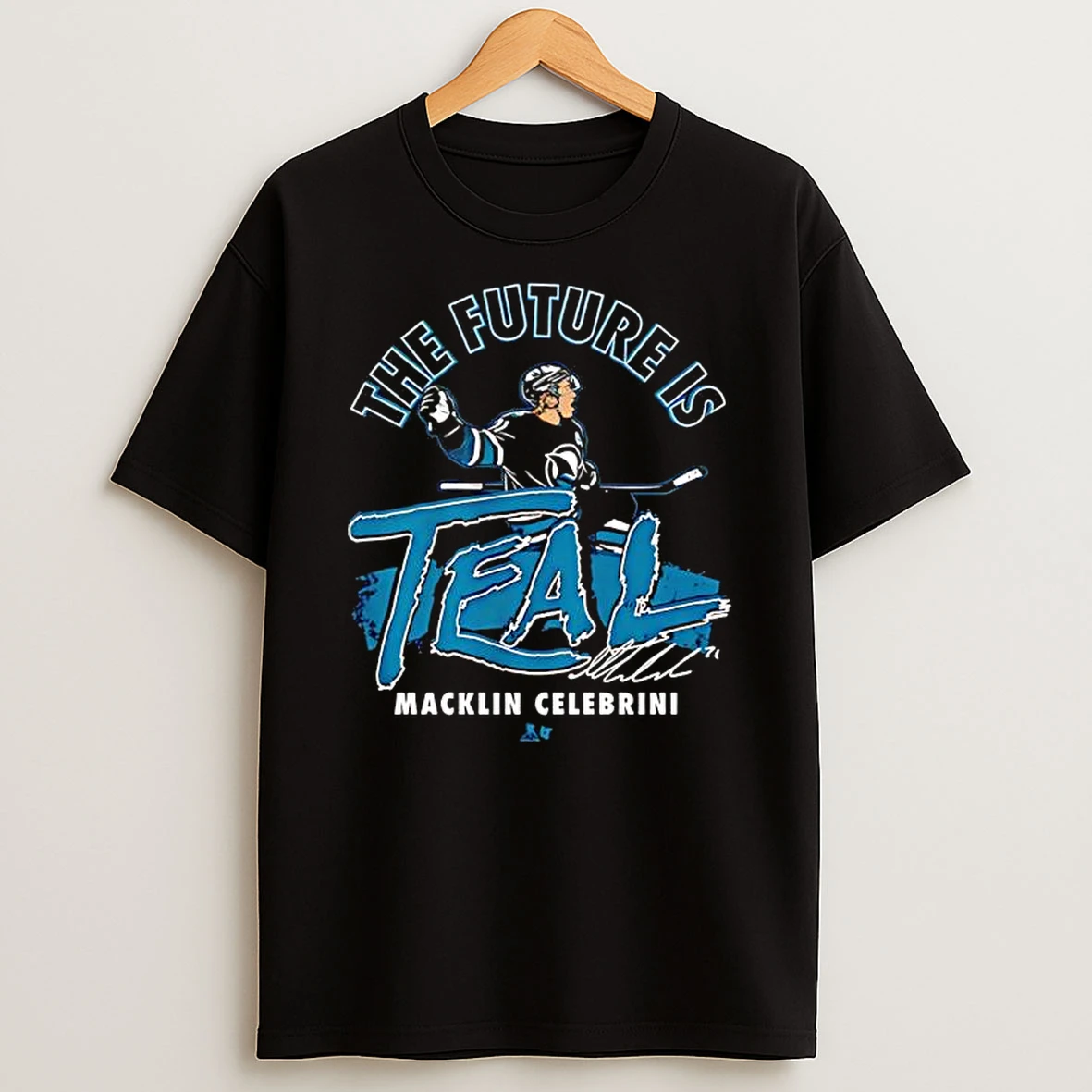Macklin Celebrini The Future Is Teal Signature T Shirt