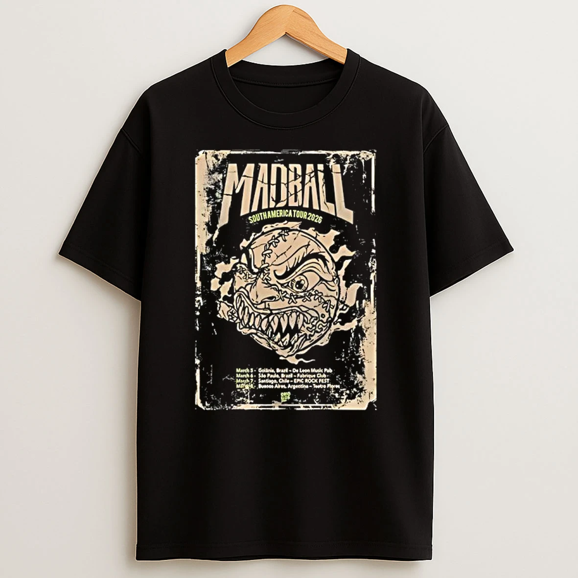 Madball South America Tour 2026 Vintage T Shirt