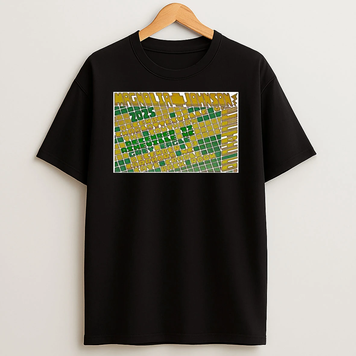Magnolia Johnson Tour 2025 Dec 11 Charlottesville Va Dec 12 Asheville Nc Dec 13 Carrboro Nc T Shirt