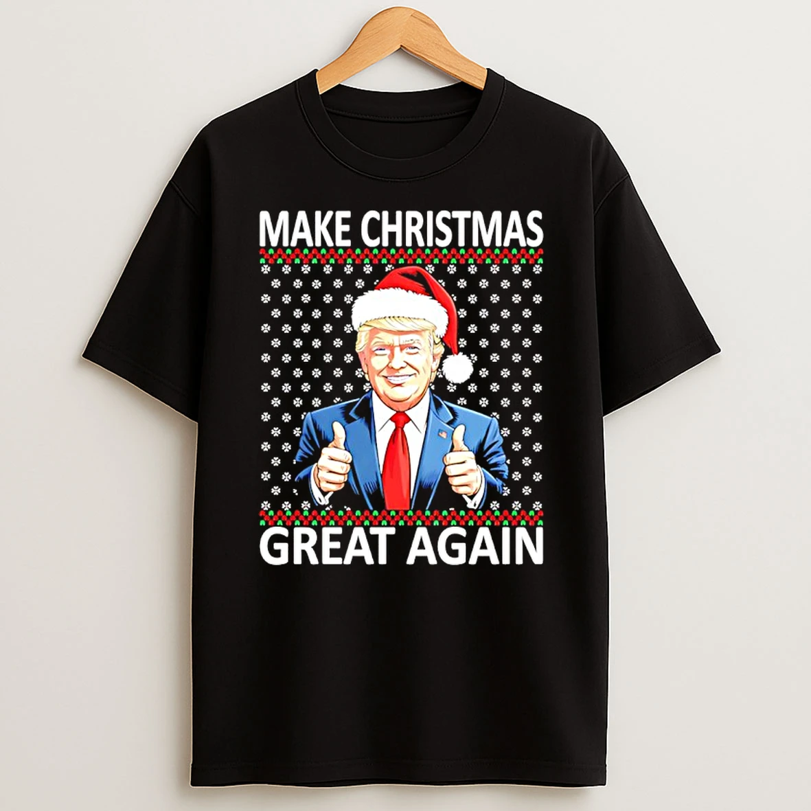 Make Christmas Great Again Funny Trump T Shirt