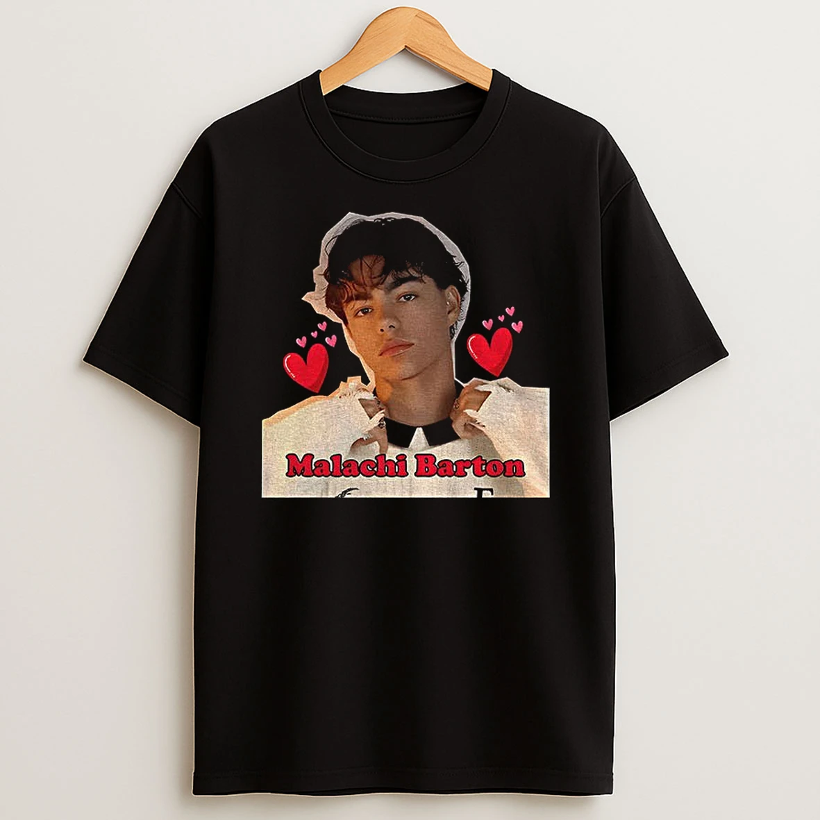 Malachi Barton Love Heart 90s Style T Shirt