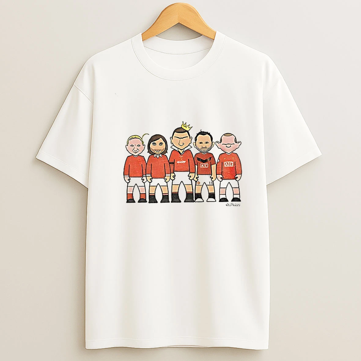 Manchester Legends Caricature Football Fan T Shirt