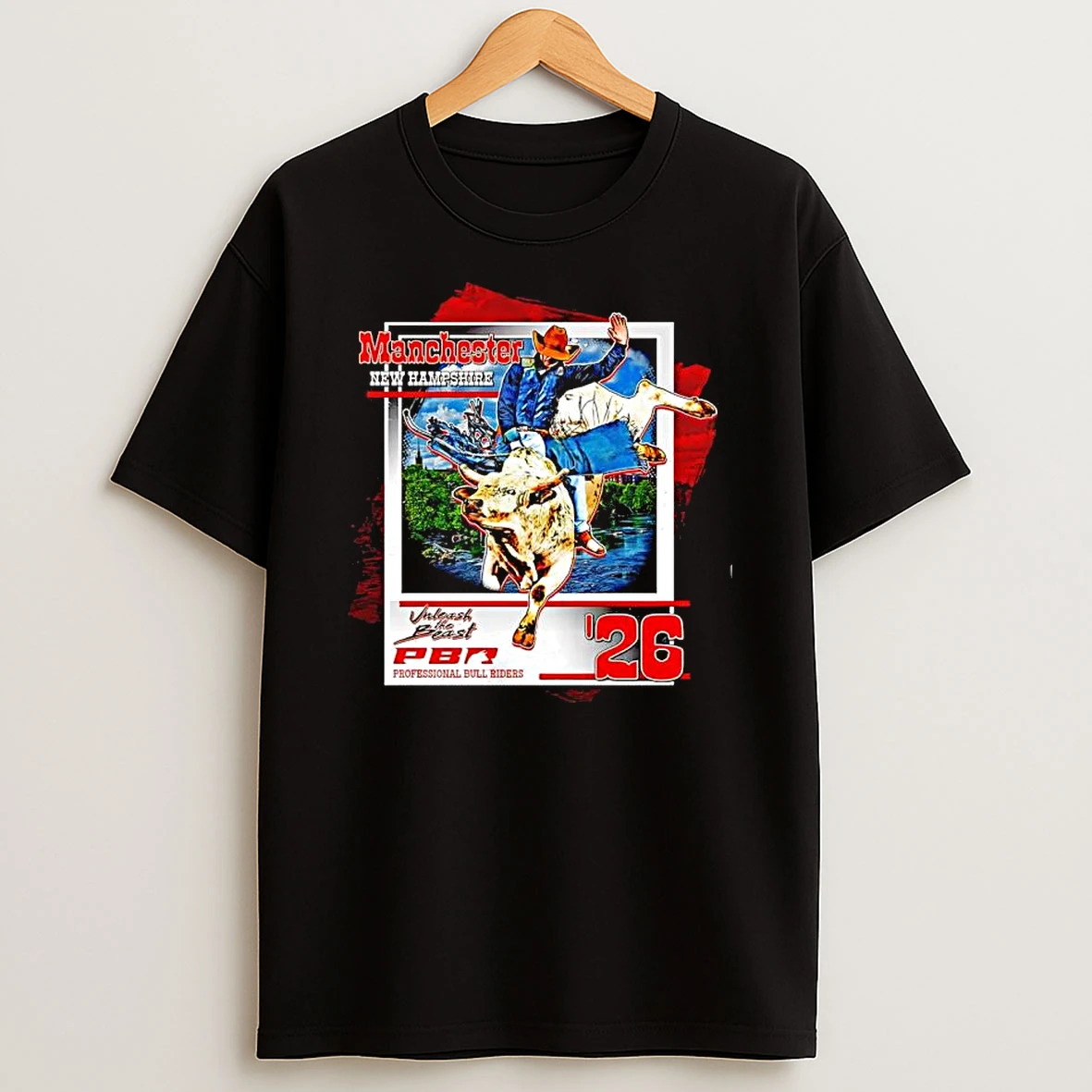 Manchester Utb Tour City New Hampshire Pbr 26 Graphic T Shirt