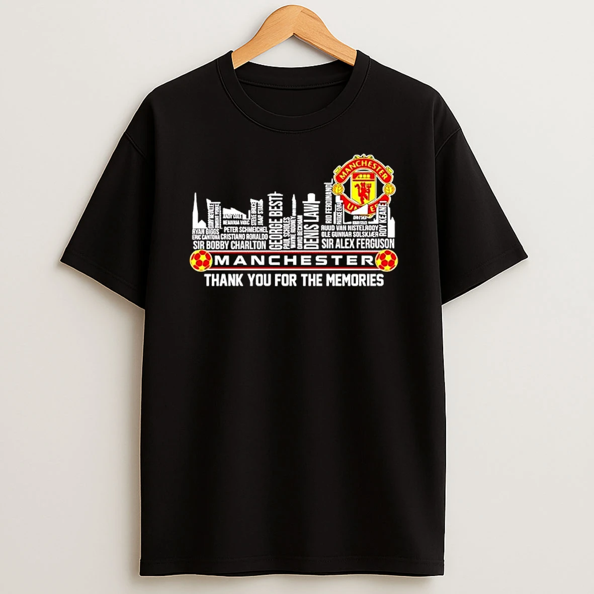 Manchester United Thank You For The Memories Skyline Names T Shirt