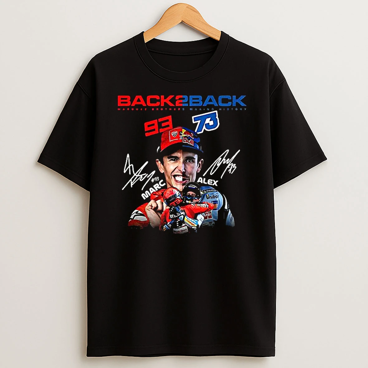 Marc Marquez And Alex Marquez Motogp Brothers Making History Signature T Shirt
