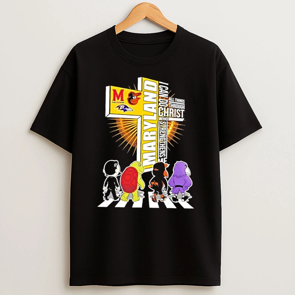 Maryland Sports Mascots I Can Do All Things Through Christ Who Strengthens Me T Shirt