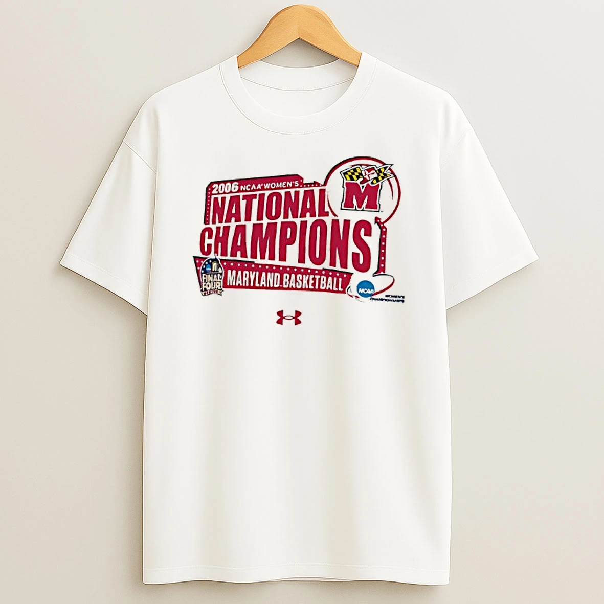 Maryland Terrapins 2006 Ncaa Womens Basketball National Champions Logo T Shirt