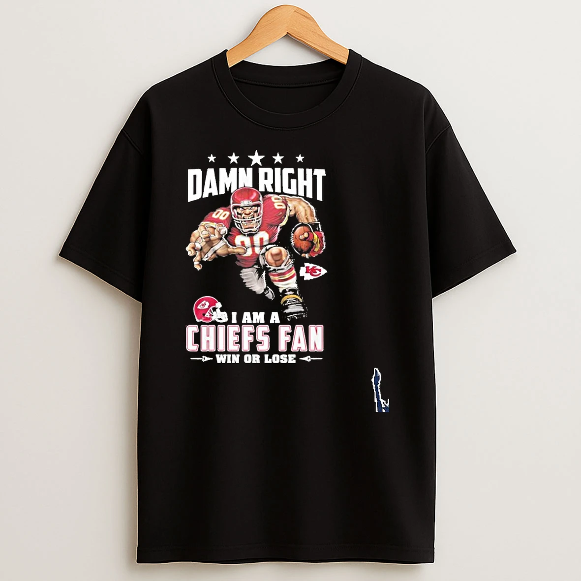 Mascot Damn Right I Am A Chiefs Fan Win Or Lose T Shirt