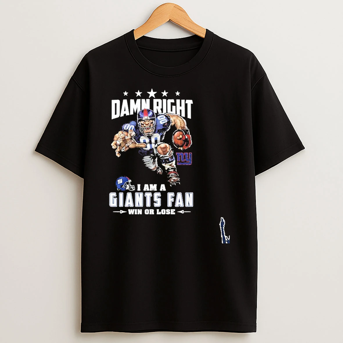 Mascot Damn Right I Am A Giants Fan Win Or Lose T Shirt
