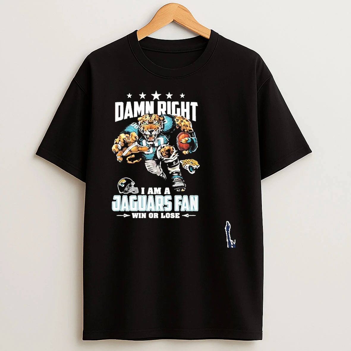 Mascot Damn Right I Am A Jaguars Fan Win Or Lose T Shirt