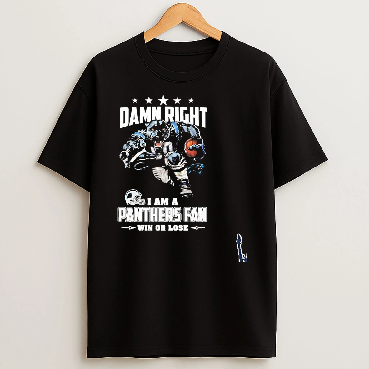 Mascot Damn Right I Am A Panthers Fan Win Or Lose T Shirt