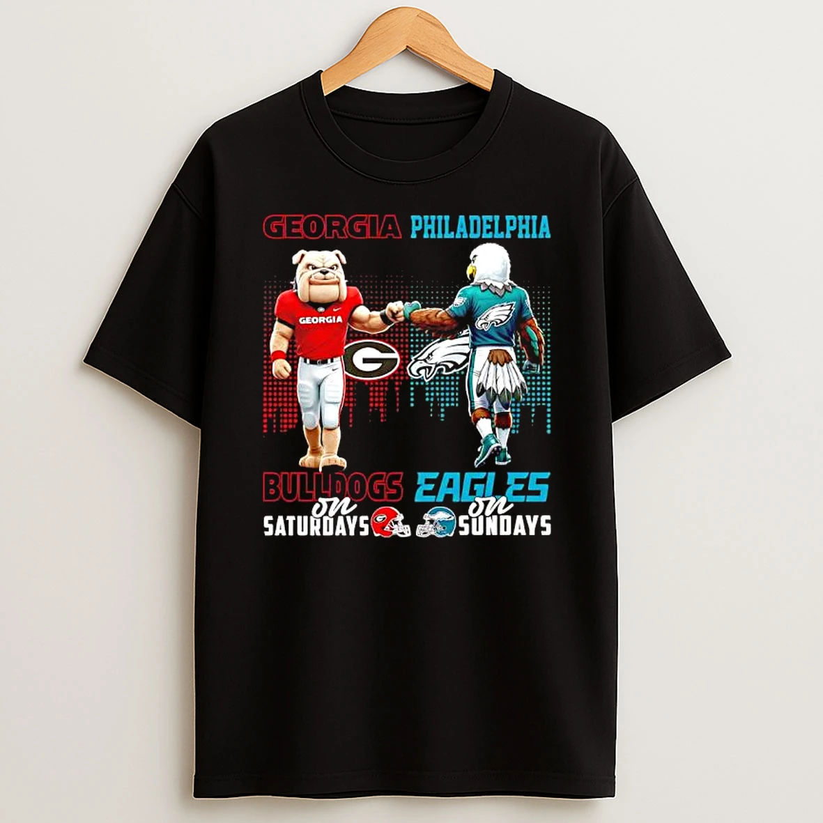 Mascot Of Georgia Bulldog On Saturdays And Philadelphia Eagles On Sundays T Shirt