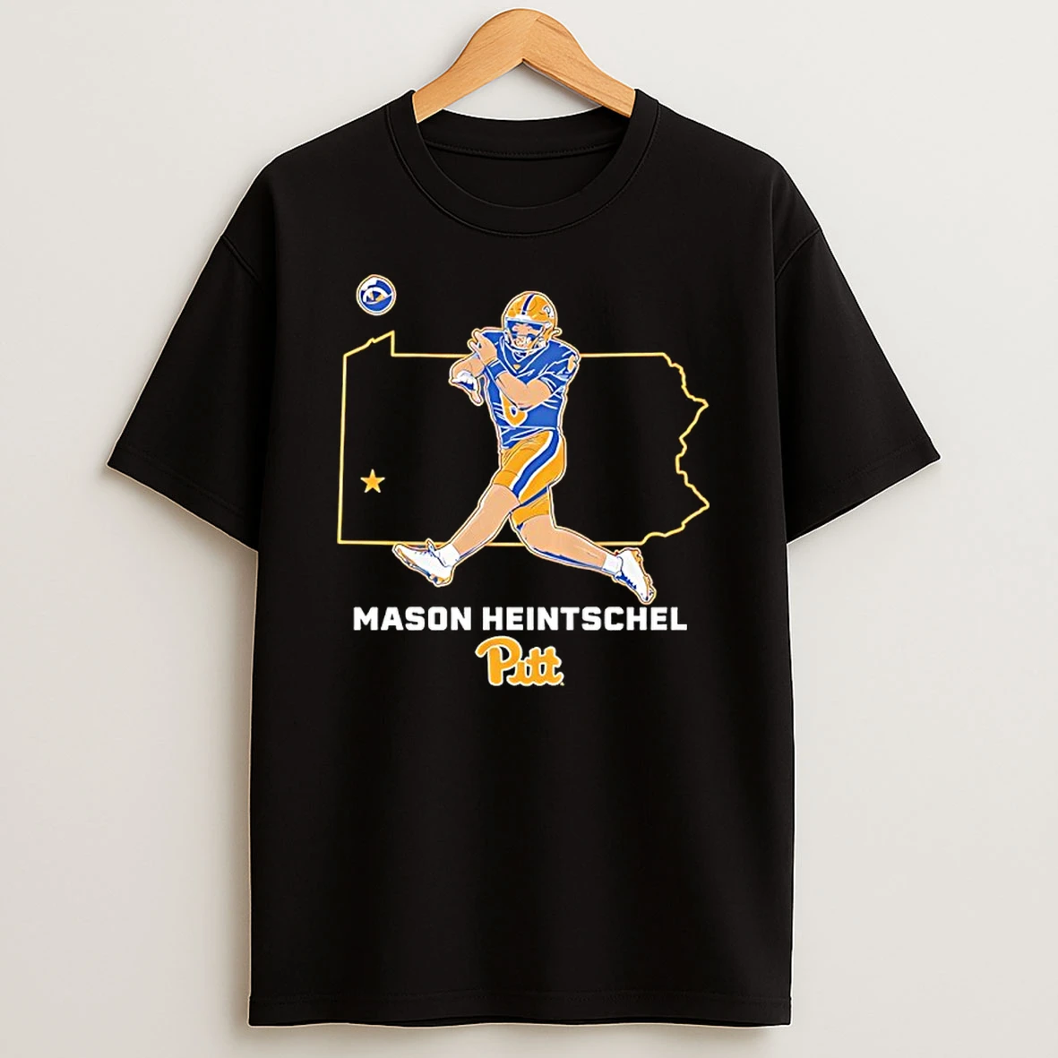 Mason Heintschel Pittsburgh Panthers Football State Star T Shirt