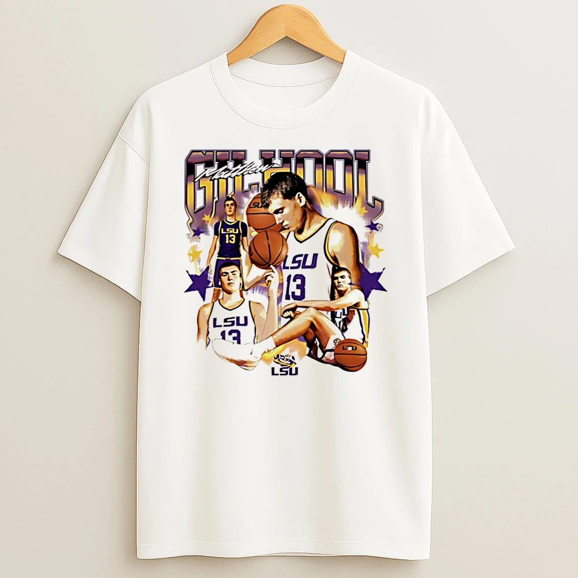Matthew Gilhool Lsu Tigers Player Collage T Shirt