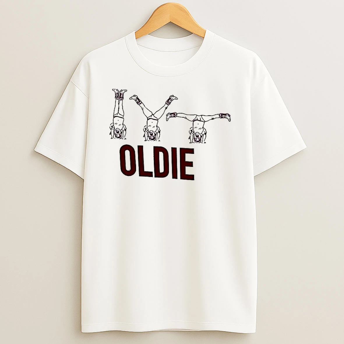 Max Domi Wearing Oldie Handstand Position T Shirt