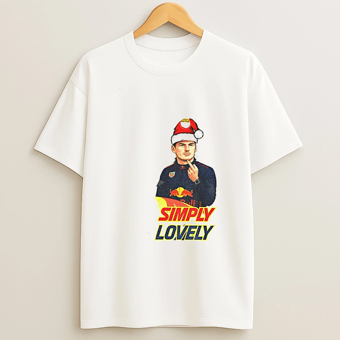 Max Verstappen Middle Finger Christmas Simply Lovely T Shirt