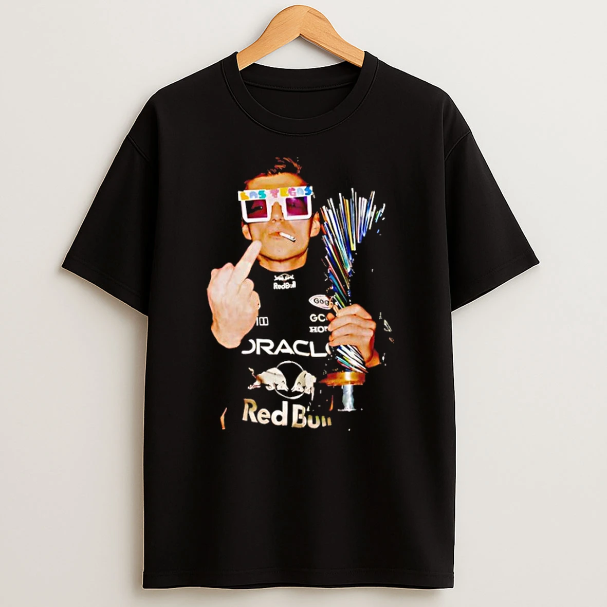 Max Verstappen Middle Finger Pink Lego Sunglasses Las Vegas Gp 2025 T Shirt