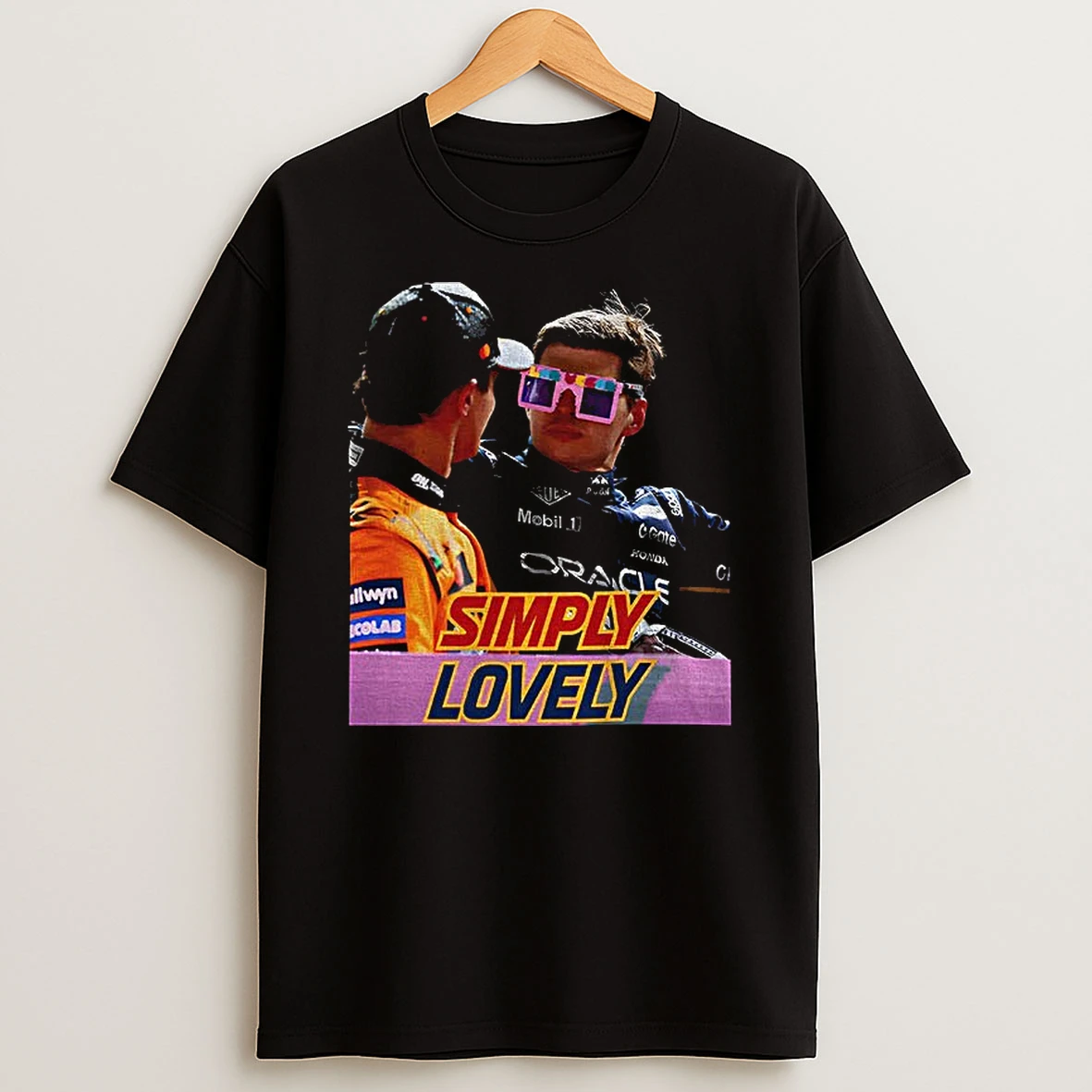 Max Verstappen Red Bull Racing Pink Sunglasses Las Vegas Gp 2025 T Shirt