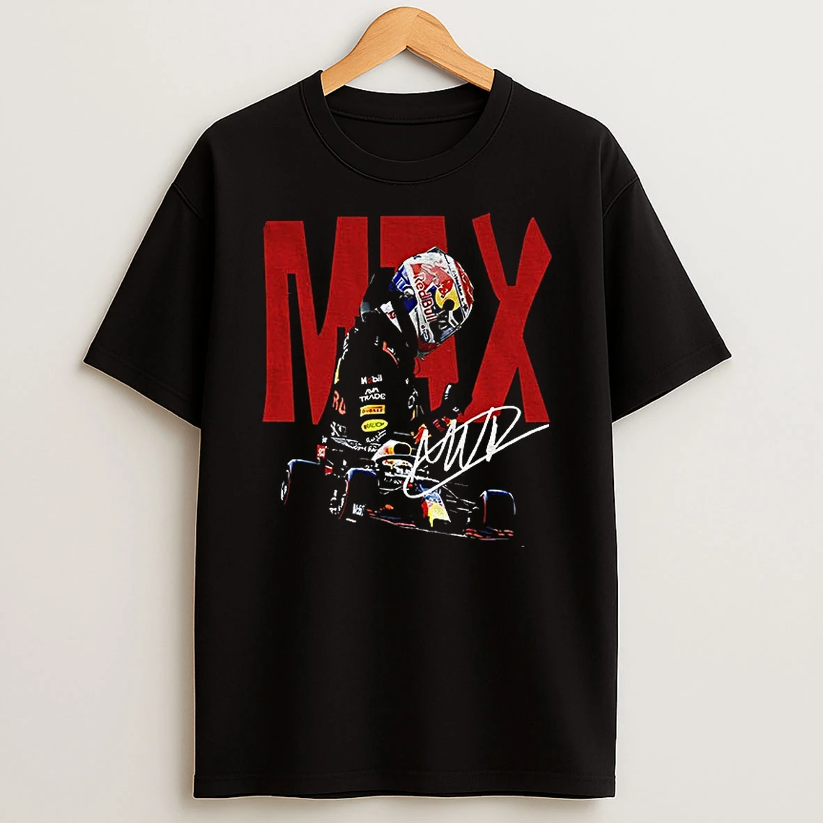 Max Verstappen Redbull Formula Racing Wash Signature T Shirt