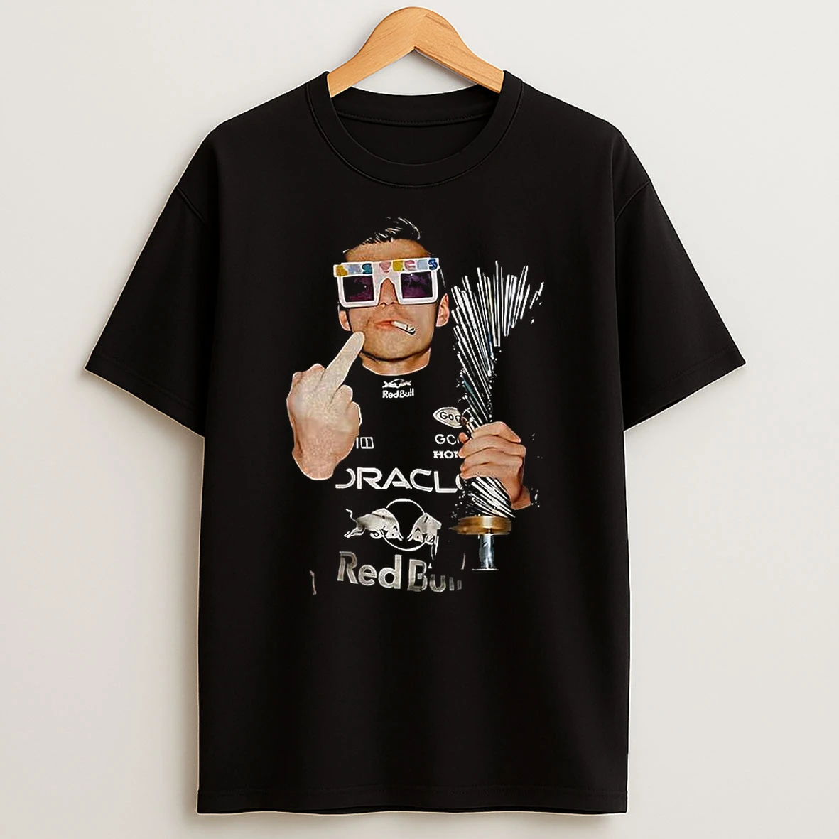 Max Verstappen Smoking Middle Finger Meme T Shirt