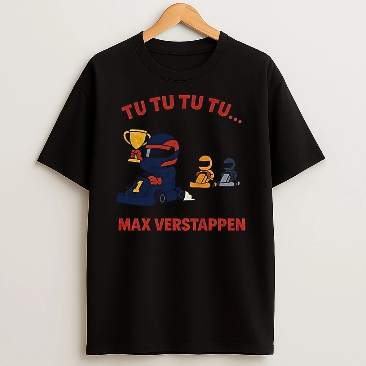 Max Verstappen Trophy Win Tu Tu Tu Formula One Cartoon Vintage T Shirt