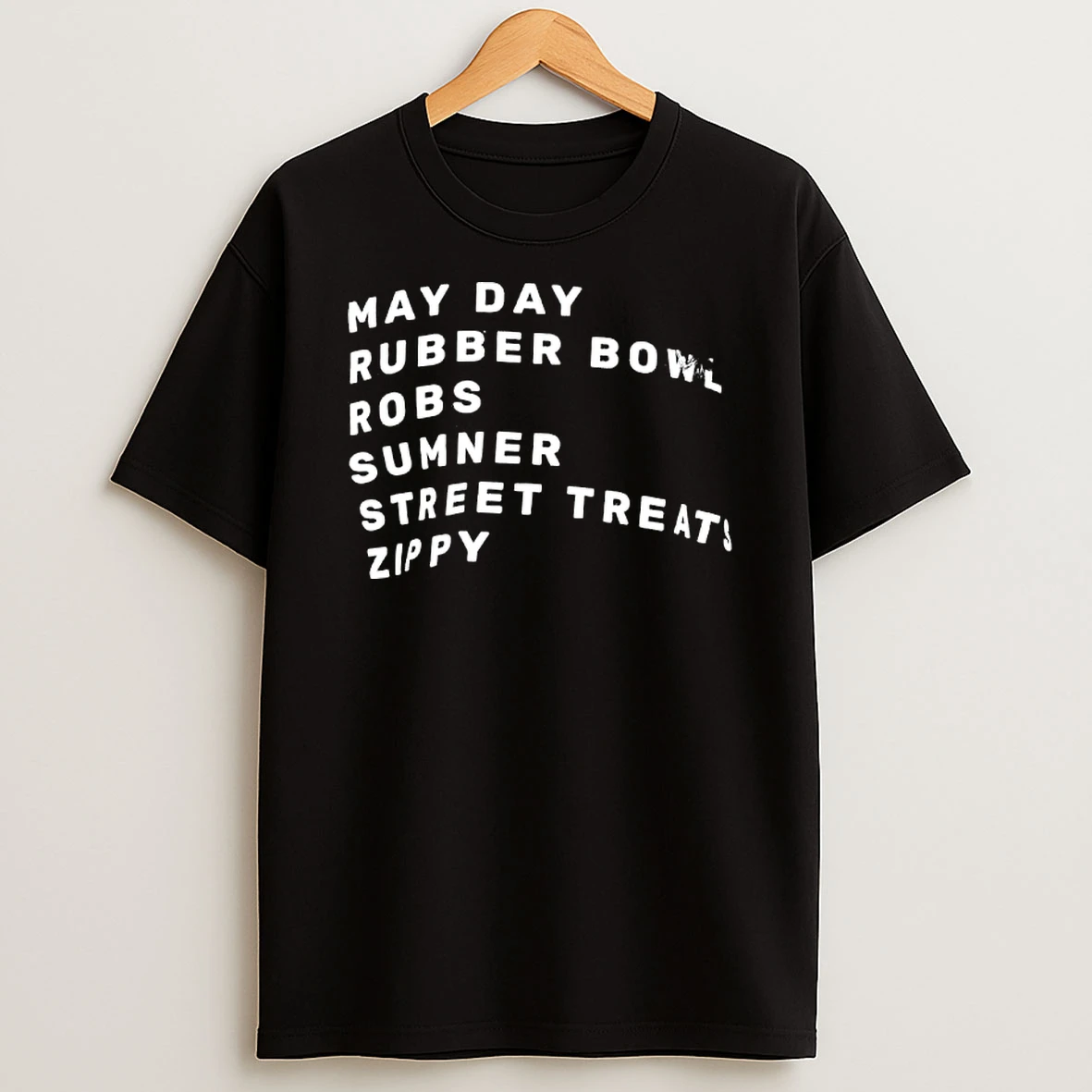 May Day Rubber Bowl Robs Sumner Street Treat Zippy T Shirt
