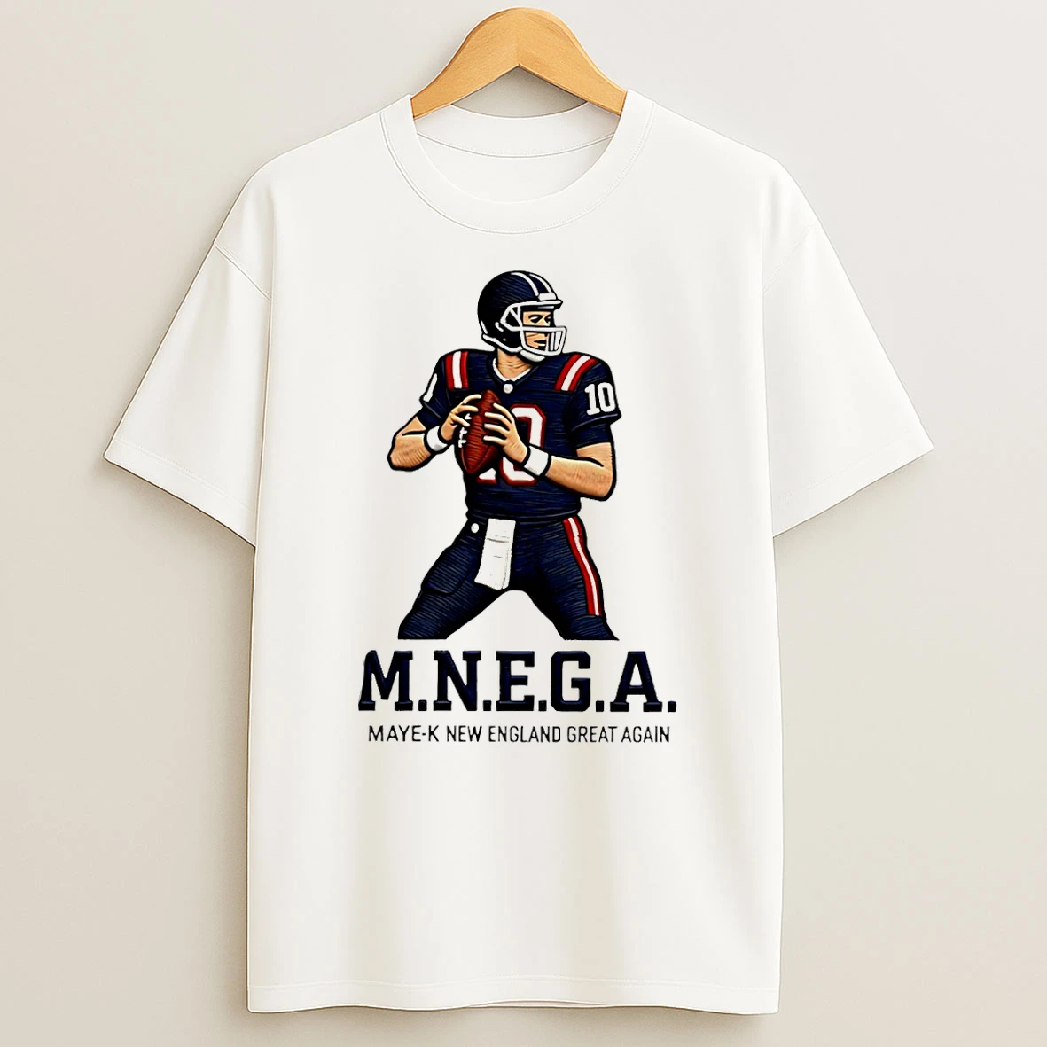 Maye K New England Great Againt Waffle T Shirt