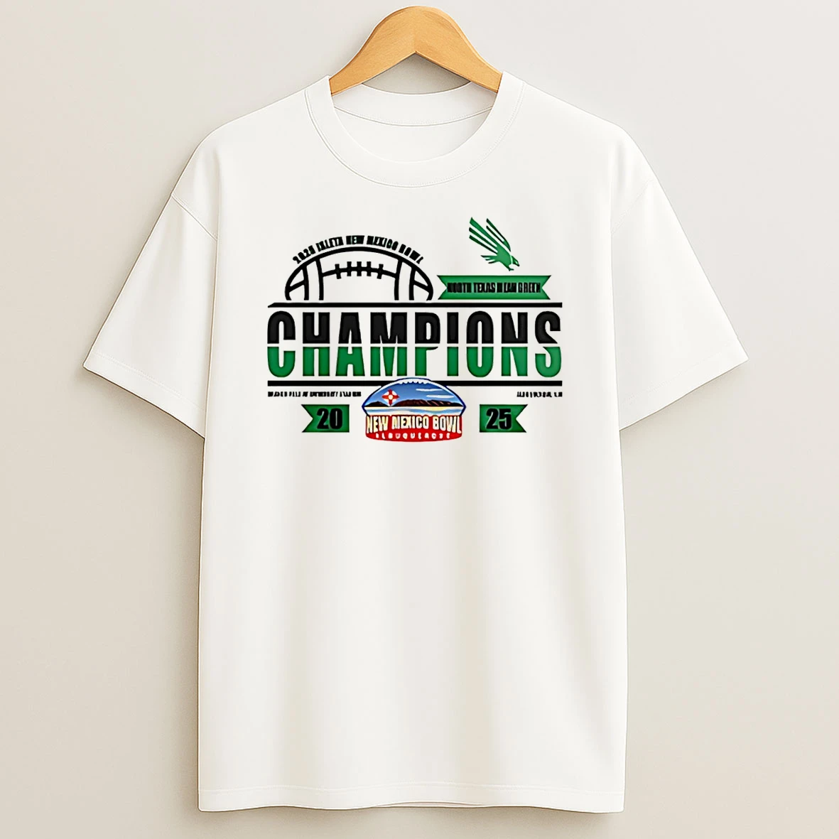 Mean Green Football 2025 Isleta New Mexico Bowl Champions T Shirt