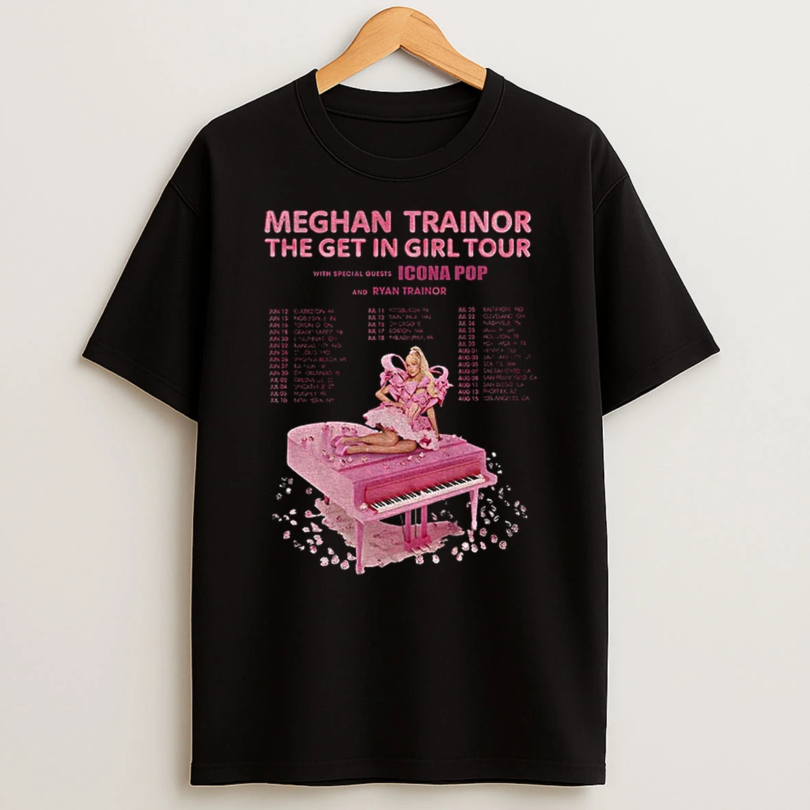 Meghan Trainor The Get In Girl Tour 2026 Schedule T Shirt