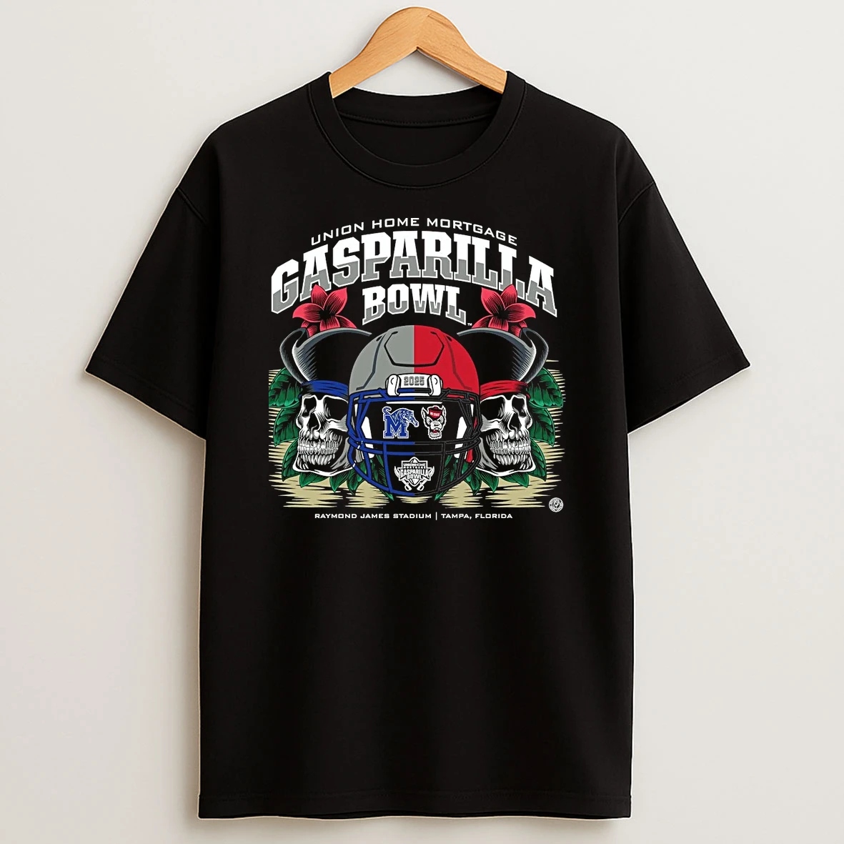 Memphis Tigers Vs Nc State Wolfpack 2025 Gasparilla Bowl Head To Head T Shirt