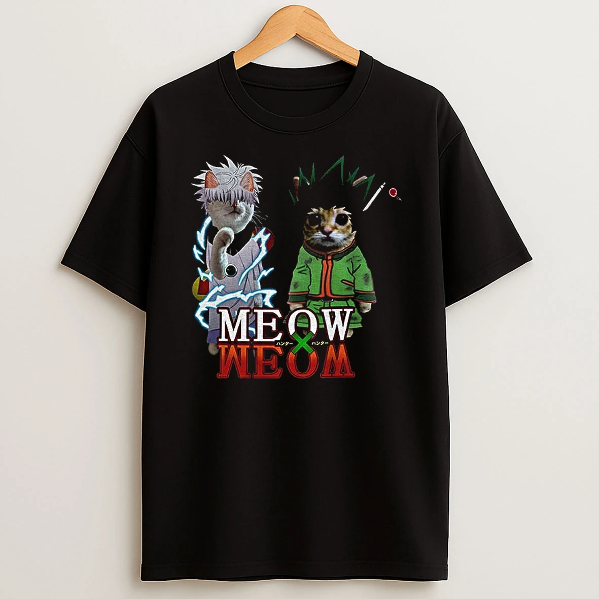 Meowxmeow Hxh Gonxkillua Cat Anime T Shirt