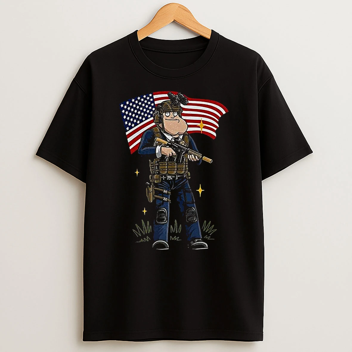 Merican Patriot Usa Flag T Shirt